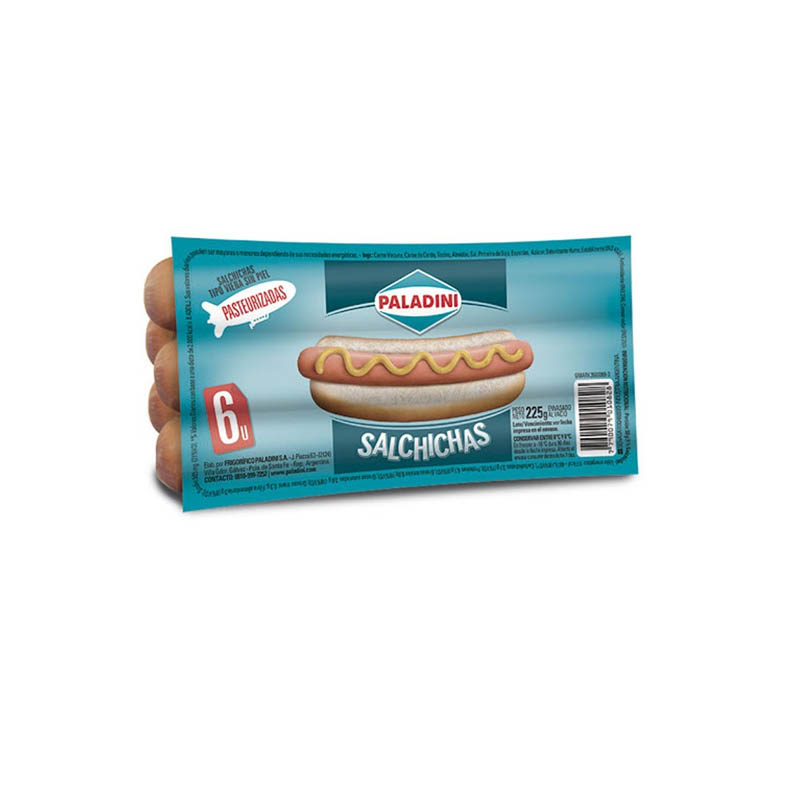 Salchicha Paladini X 6 X 225 Gr