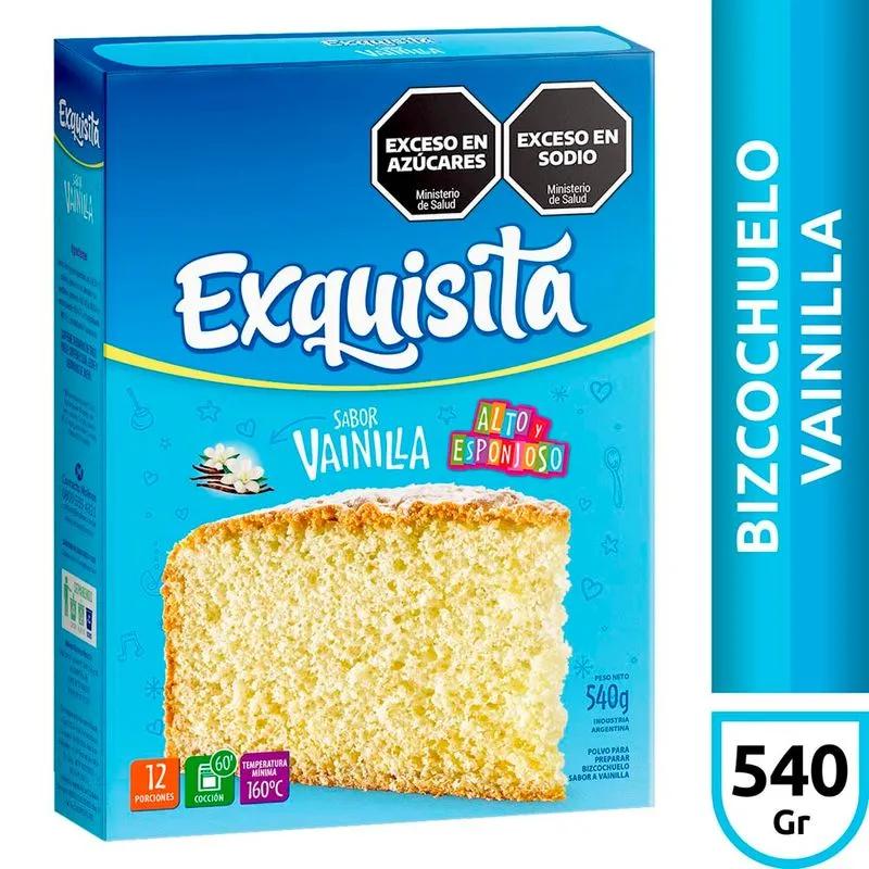 Bizcochuelo Polvo Sabor Vainilla 540 Grs Exquisita