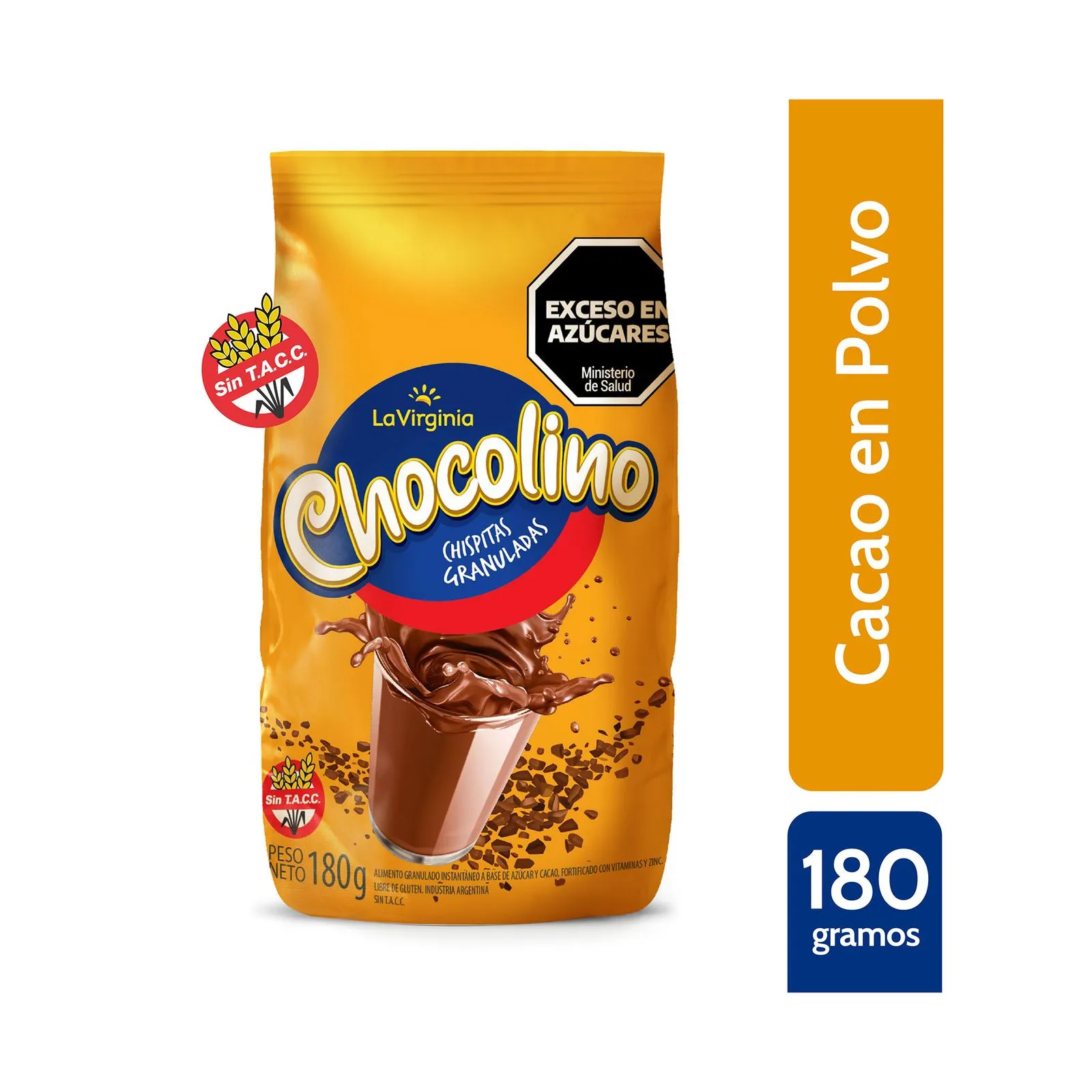Chocolino Cacao en polvo Chocolino bolsa 180 g.