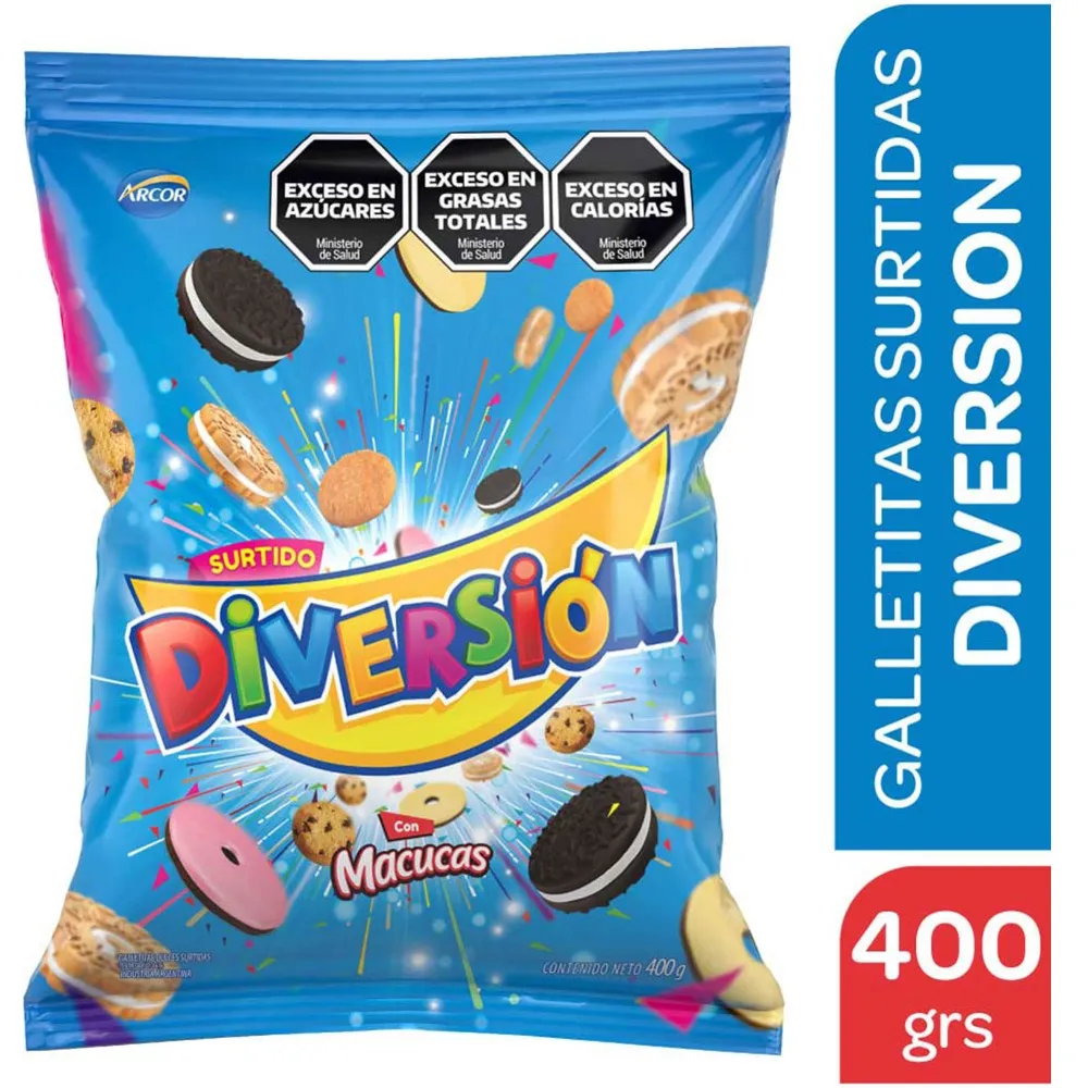 Diversión Galletitas surtido Diversión en bolsa 400 g.